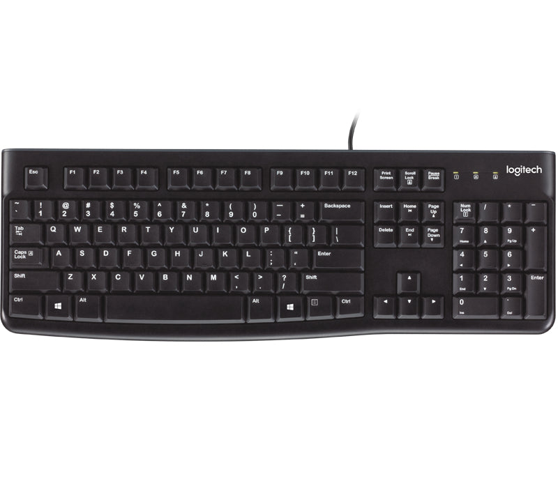 Logitech Keyboard K120 for Business, Full-size (100%), Wired, USB, Black