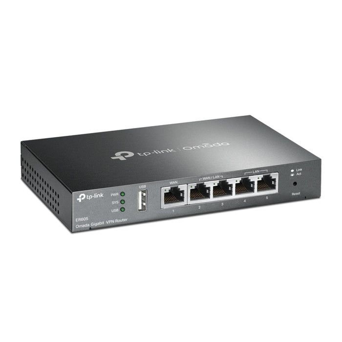 TP-Link Omada Gigabit VPN Router, Ethernet WAN, Gigabit Ethernet, Black