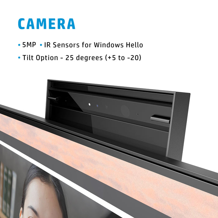 HP E24mv G4 FHD Conferencing Monitor, 60.5 cm (23.8"), 1920 x 1080 pixels, Full HD, LCD, 5 ms, Black