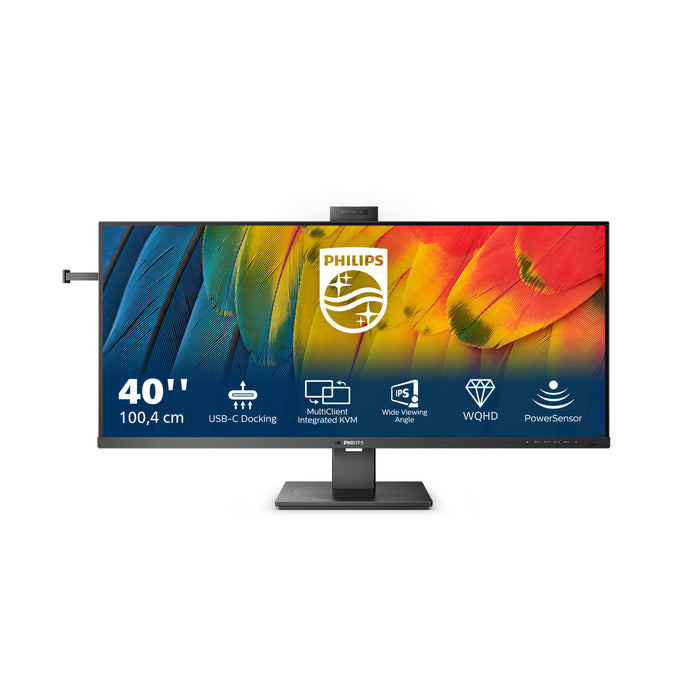 Philips 5000 series 40B1U5601H/00, 101.6 cm (40"), 3440 x 1440 pixels, Wide Quad HD, LCD, 4 ms, Black