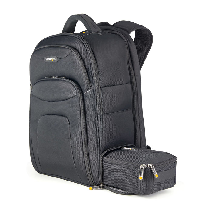 StarTech.com 17.3" Laptop Backpack with Removable Accessory Organizer Case - Professional IT Tech Backpack for Work/Travel/Commute - Ergonomic Computer Bag - Durable Ballistic Nylon - Notebook/Tablet Pockets, Backpack, 43.9 cm (17.3"), 1.5 kg