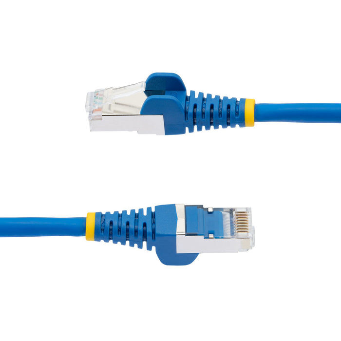 StarTech.com 2m CAT6a Ethernet Cable - Blue - Low Smoke Zero Halogen (LSZH) - 10GbE 500MHz 100W PoE++ Snagless RJ-45 w/Strain Reliefs S/FTP Network Patch Cord, 2 m, Cat6a, S/FTP (S-STP), RJ-45, RJ-45, Blue