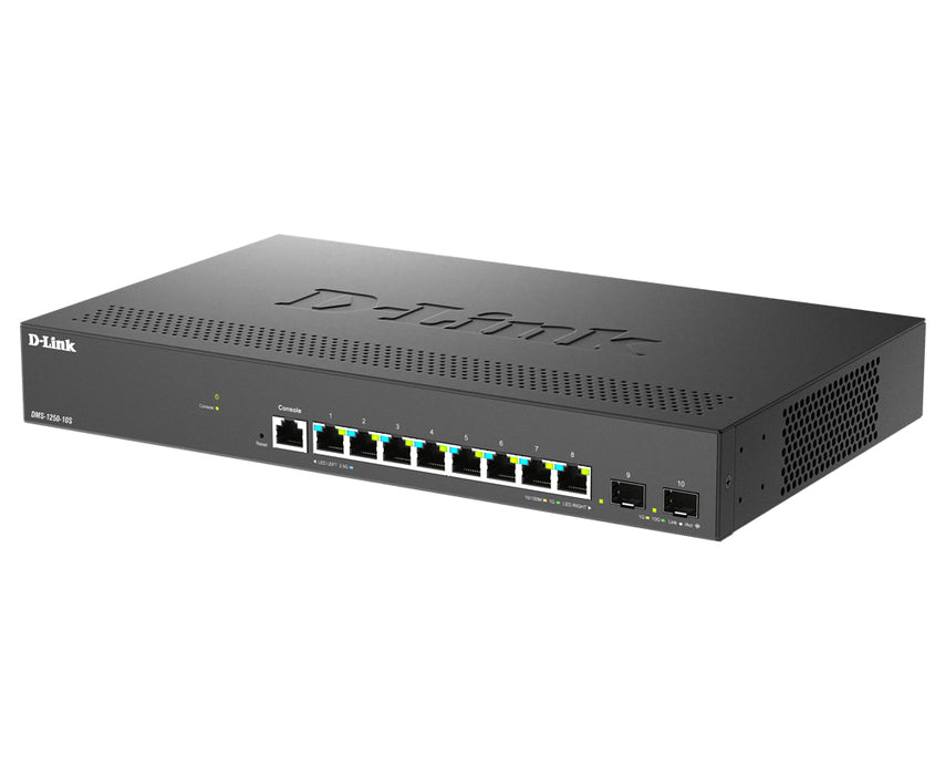 D-Link 10-Port Multi-Gigabit Smart Managed Switch including 8 x 2.5G & 2 10G SFP+, Managed, L2/L3, 2.5G Ethernet (100/1000/2500), Rack mounting