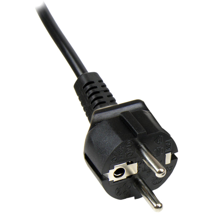 StarTech.com 2m (6ft) Laptop Power Cord, EU Schuko to C5, 2.5A 250V, 18AWG, Notebook / Laptop Replacement AC Cord, Power Brick Cord, Laptop Charger Cable, Clover Leaf/Mickey Mouse Power Cord, 2 m, CEE7/7, C5 coupler, 250 V, 2.5 A