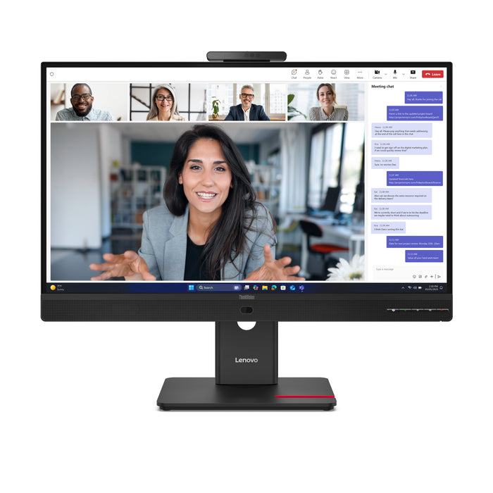 Lenovo ThinkVision T24-4v Monitor, 60.5 cm (23.8"), 1920 x 1080 pixels, Full HD, LED, 6 ms, Black