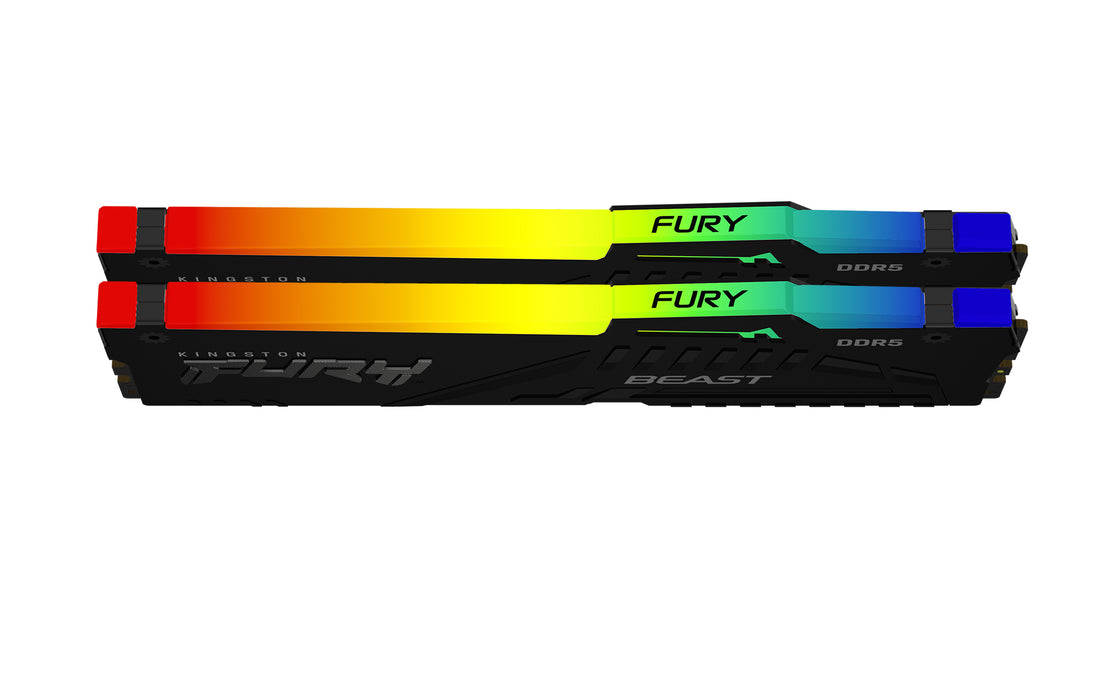 Kingston Technology FURY Beast 64GB 6000MT/s DDR5 CL36 DIMM (Kit of 2) RGB EXPO, 64 GB, 2 x 32 GB, DDR5, 288-pin DIMM