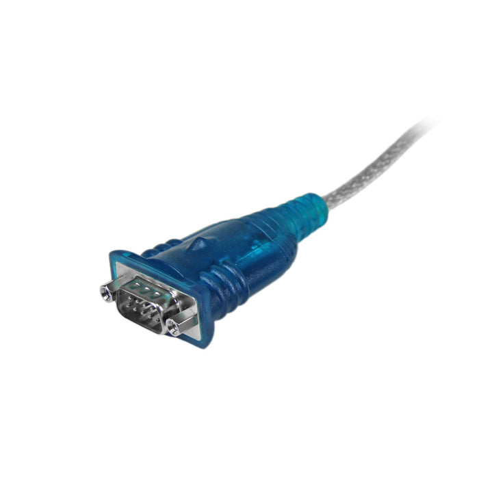 StarTech.com 17in (43cm) 1-Port USB to Serial Adapter Cable, USB-A to DB9 RS232, USB to RS232 Adapter, Prolific Chipset - M/M, Grey, 0.43 m, USB 2.0 Type-A, DB-9, Male, Male