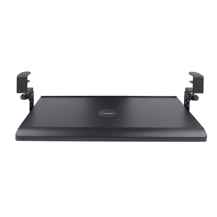 StarTech.com Under-Desk Keyboard Tray, Clamp-on Ergonomic Keyboard Holder, Up to 12kg (26.5lb), Sliding Keyboard and Mouse Drawer with C-Clamps, Height Adjustable Keyboard Tray (3.9/4.7/5.5 in) - TAA, Black, 12 kg, 32 mm, 700 x 310 mm, 828 mm, 340 mm