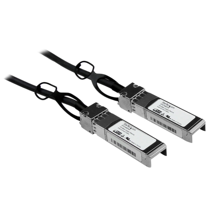 StarTech.com Cisco SFP-H10GB-CU1M Compatible 1m 10G SFP+ to SFP+ Direct Attach Cable Twinax - 10GbE SFP+ Copper DAC 10 Gbps Low Power Passive Mini GBIC/Transceiver Module DAC Firepower ASR920 ASR9000, 1 m, SFP+, SFP+