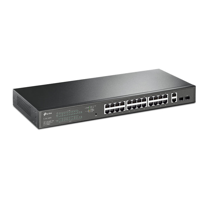 TP-Link 28-Port Gigabit Easy Smart Switch with 24-Port PoE+, Managed, L2, Gigabit Ethernet (10/100/1000), Power over Ethernet (PoE), Rack mounting, 1U