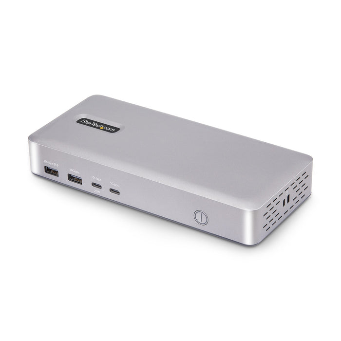 StarTech.com Dual-Monitor USB4 Docking Station, Dual 4K 120Hz or Single 8K 60Hz HDMI, 100W Laptop Charging, 2.5GbE, USB-C Multi-Monitor Dock, Driverless, Wired, USB4, 100 W, 10,100,1000,2500 Mbit/s, Silver, 40 Gbit/s