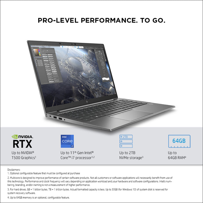 HP ZBook Firefly 14 G8, Intel® Core™ i7, 2.8 GHz, 35.6 cm (14"), 1920 x 1080 pixels, 32 GB, 1 TB