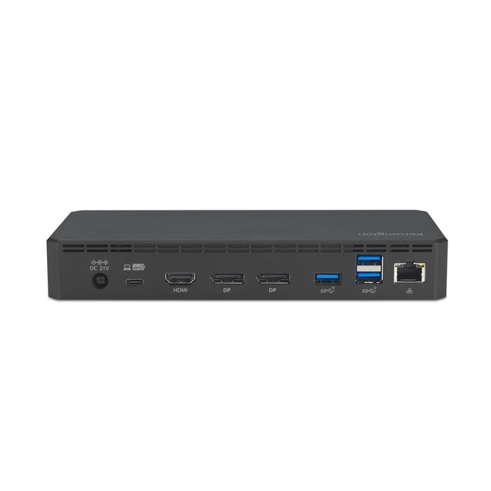 Kensington SD4843P EQ USB-C 10Gbps Triple Video Driverless Dock, 100 W, 10,100,1000 Mbit/s, 10 Gbit/s, 4K Ultra HD, 1 pc(s), 145 mm