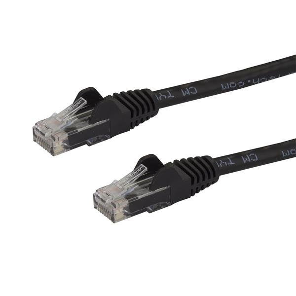 StarTech.com 2m CAT6 Ethernet Cable - Black CAT 6 Gigabit Ethernet Wire -250MHz 100W PoE RJ45 UTP Network/Patch Cord Snagless w/Strain Relief Individually Tested, 2 m, Cat6, U/UTP (UTP), RJ-45, RJ-45, Black