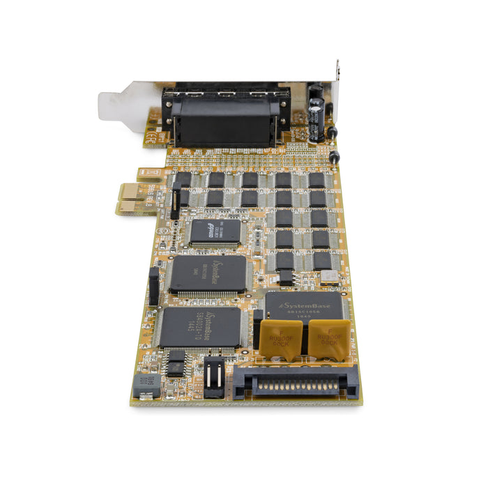 StarTech.com 16-Port Low-Profile Serial Card - RS232 - PCI Express - TAA, PCIe, Serial, Low-profile, PCIe 1.1, RS-232, Yellow