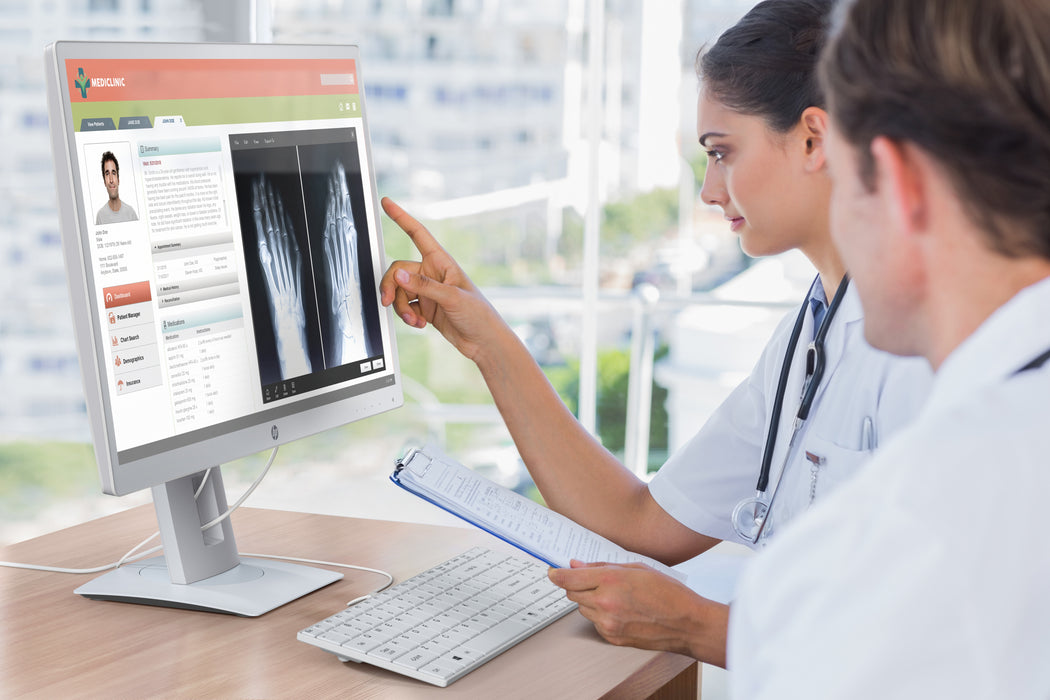 HP Healthcare Edition HC241, 61 cm (24"), 1920 x 1200 pixels, WUXGA, LED, 14 ms, White