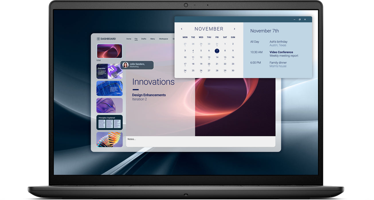 DELL Pro 14 Essential PV14255, AMD Ryzen™ 7 PRO, 3.3 GHz, 35.6 cm (14"), 1920 x 1200 pixels, 16 GB, 512 GB