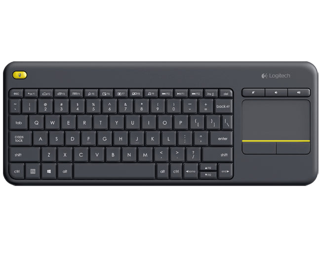 Logitech Wireless Touch Keyboard K400 Plus, Wireless, RF Wireless, Black
