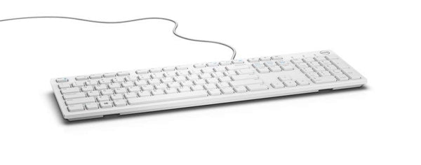 DELL Wired Keyboard - KB216 - UK (QWERTY) - White, Full-size (100%), Wired, USB, QWERTY, White