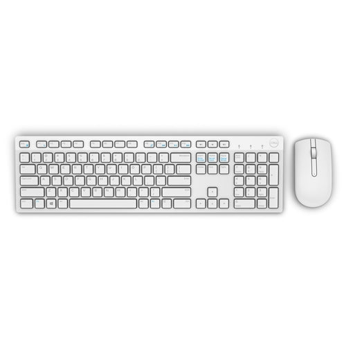 DELL KM636, Full-size (100%), Wireless, RF Wireless, QWERTY, White, Mouse included
