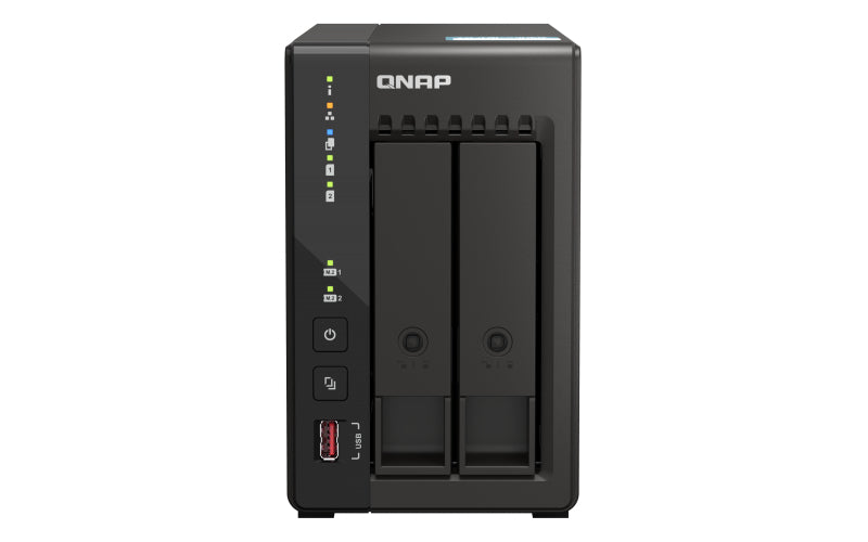QNAP TS-253E, NAS, Tower, Intel® Celeron®, J6412, 8 GB, 0 TB