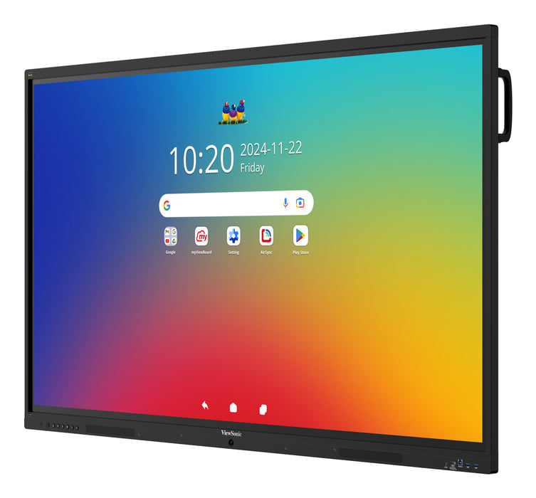 Viewsonic IFP6541-1-1C, 165.1 cm (65"), 1428.48 x 803.52 mm, 450 cd/m², 1.07 billion colours, 3840 x 2160 pixels, 4K Ultra HD