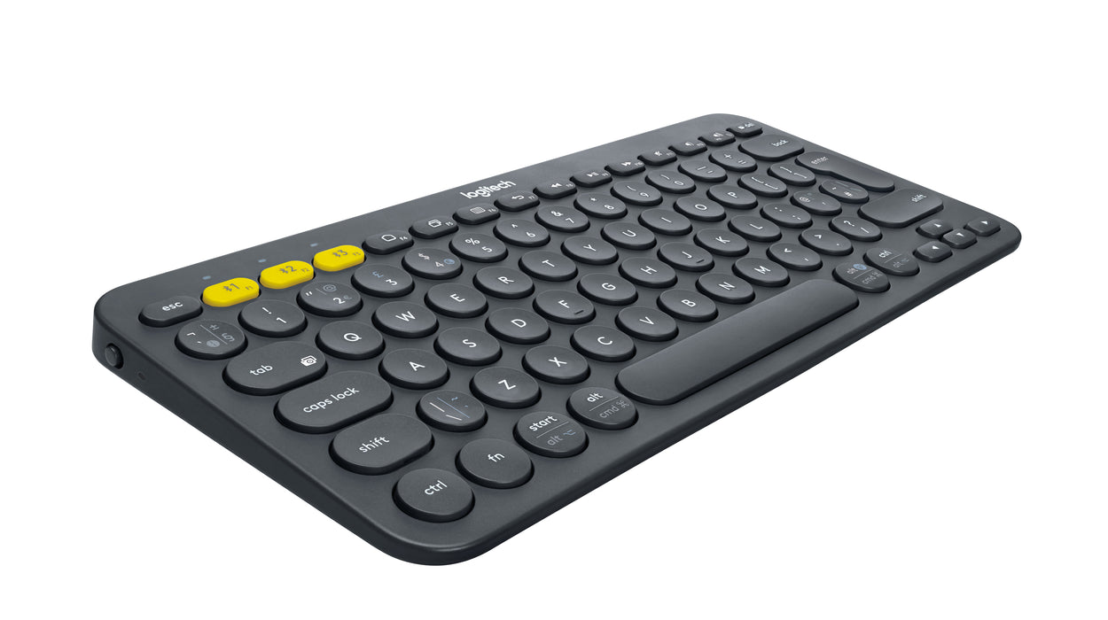 Logitech K380 Multi-Device Bluetooth Keyboard, Mini, Wireless, Bluetooth, QWERTY, Grey