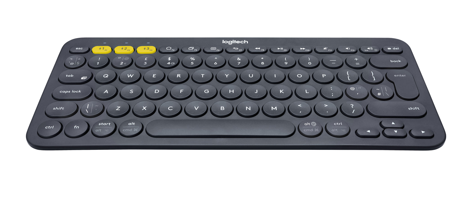 Logitech K380 Multi-Device Bluetooth Keyboard, Mini, Wireless, Bluetooth, QWERTY, Grey