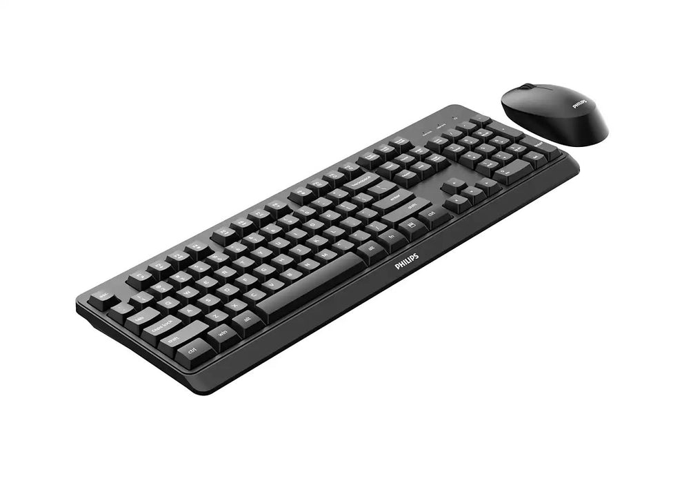 Philips 3000 series SPT6307BL/40, Full-size (100%), Wireless, RF Wireless, QWERTY, Black, Mouse included