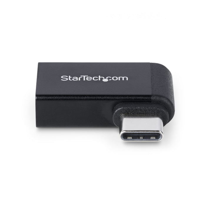 StarTech.com USB-C to USB-A Adapter, Right-Angled, USB 5Gbps, 3A, USB-C Male to USB-A Female Converter, Durable Metal Housing - Thunderbolt Compatible, USB Type-C, USB Type-A, Black