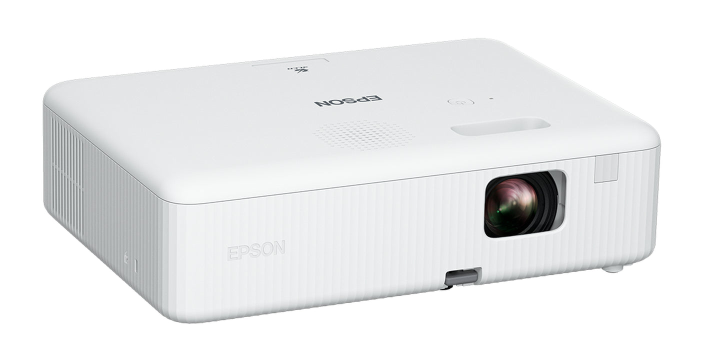 Epson CO-W01, 3000 ANSI lumens, 3LCD, WXGA (1200x800), 16:10, 838.2 - 9601.2 mm (33 - 378"), 0.9 - 10.4 m