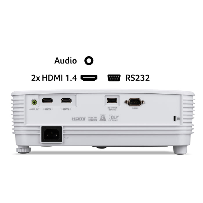 Acer H6542, 4000 ANSI lumens, DLP, 1080p (1920x1080), 4:3, 685.8 - 7620 mm (27 - 300"), 16:9, 4:3
