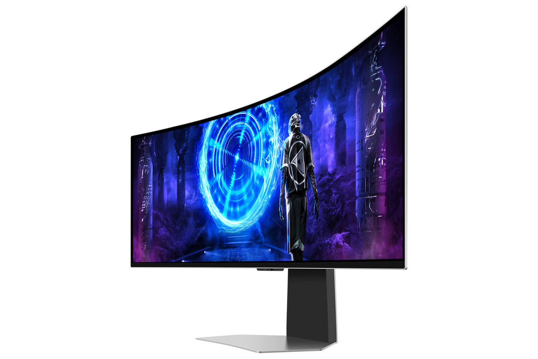 Samsung 49" Odyssey OLED G95SD DQHD, 240Hz Smart Gaming Monitor, 124.5 cm (49"), 5120 x 1440 pixels, Dual QHD, OLED, 0.03 ms, Silver