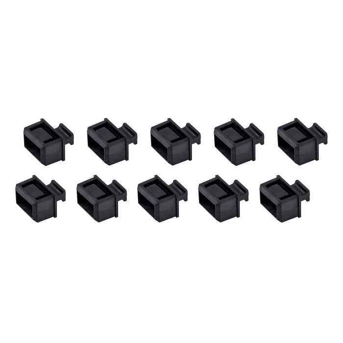 StarTech.com SFP Dust Covers - 10 Pack - TAA, SFP, Rubber, Black, Network switch, 14.6 mm, 10.1 mm
