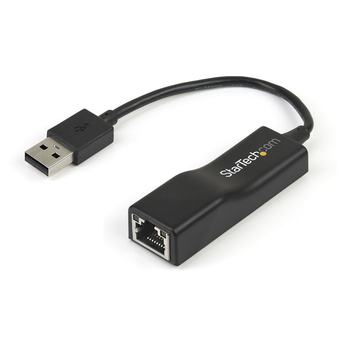 StarTech.com USB 2.0 to 10/100 Mbps Ethernet Network Adapter Dongle, Wired, USB, Ethernet, 200 Mbit/s, Black
