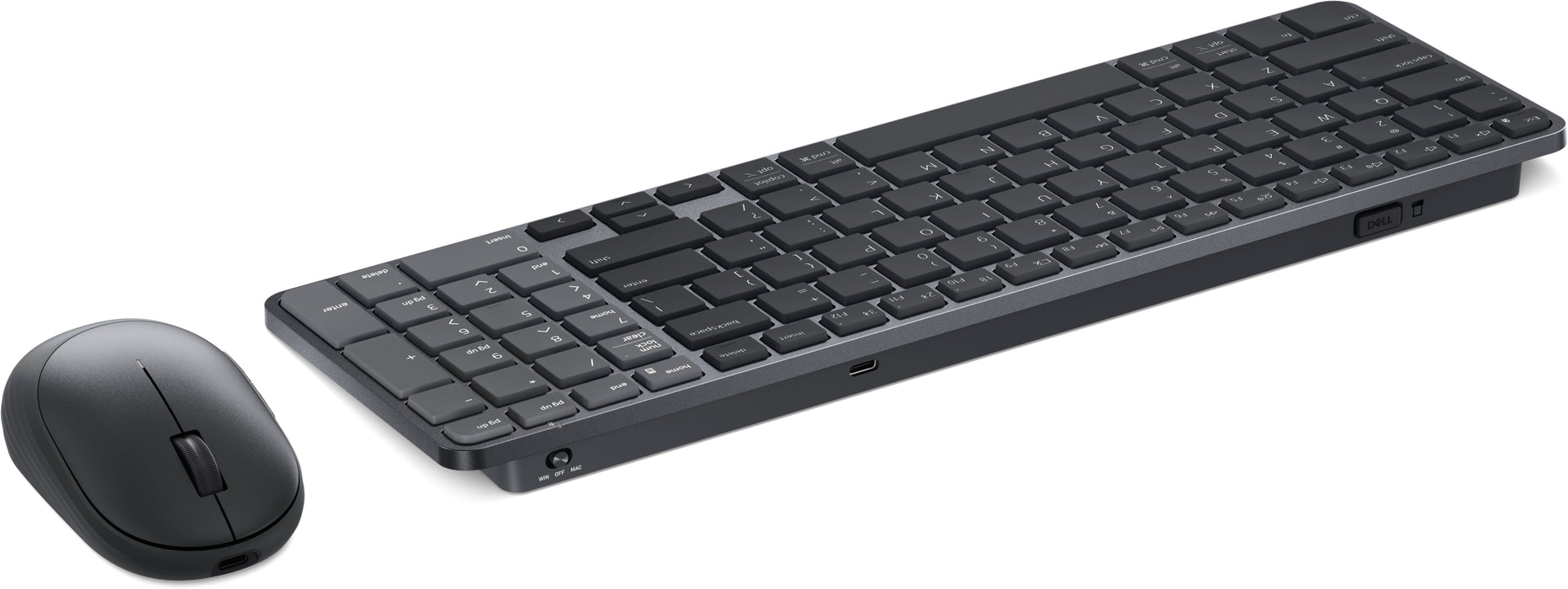 DELL Pro 7 KM746, Wireless, RF Wireless + Bluetooth, Scissor key switch, QWERTY, Graphite, Mouse included