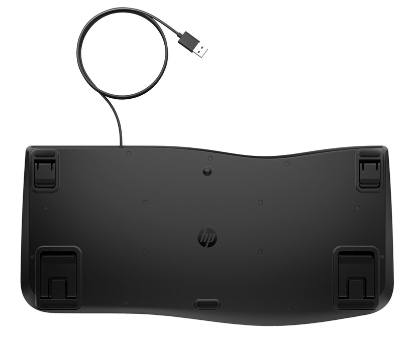 HP 480 Comfort Wired Keyboard, Full-size (100%), Wired, USB, Plunger key switch, Black