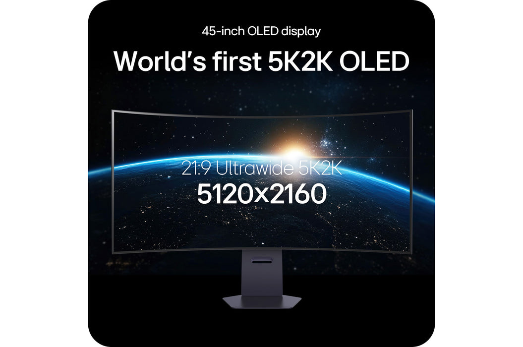 LG UltraGear OLED GX9 5K2K 45GX950A Gaming Monitor, 114.3 cm (45"), 5120 x 2160 pixels, 5K Ultra HD, OLED, 0.03 ms, Black