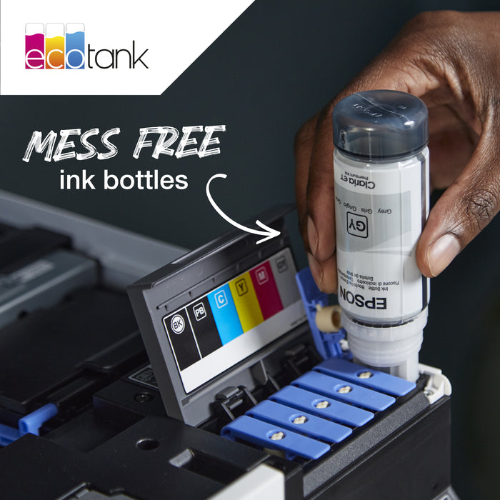 Epson 114 EcoTank Cyan ink bottle, Original, Cyan, Epson, ET-8500 ET-8600, Standard Yield, 70 ml