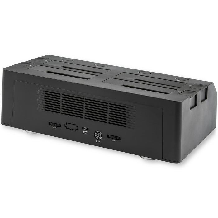 StarTech.com 4-Bay USB to SATA Hard Drive Docking Station, USB 10Gbps, External 2.5/3.5" SSD/HDD Dock, SATA III, Hot-Swap, Top-Loading