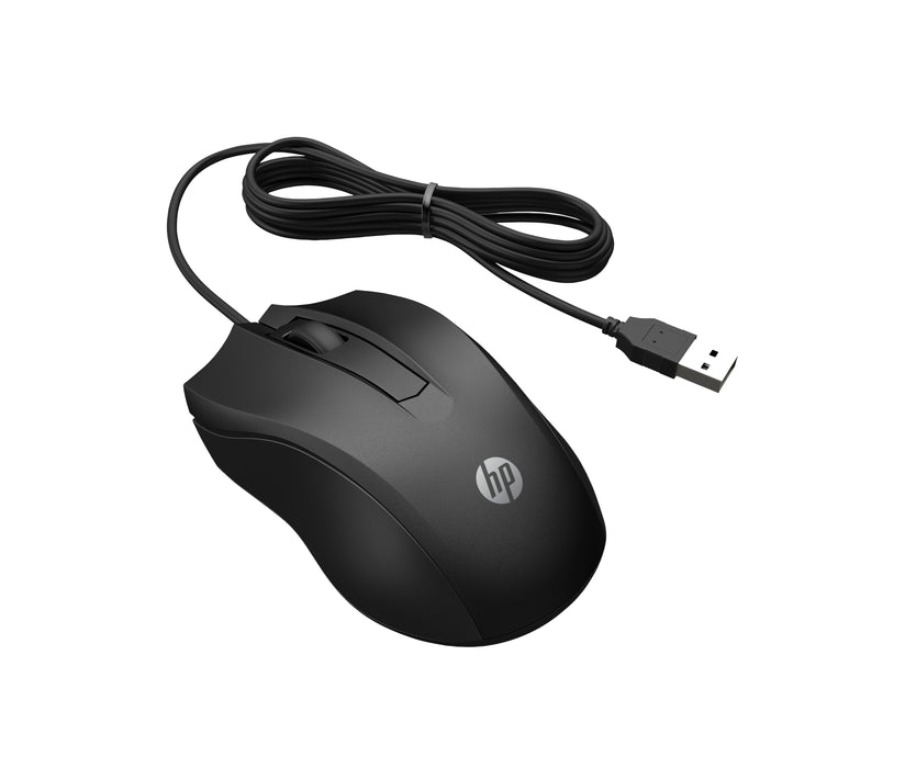 HP Wired Mouse 105, Ambidextrous, Optical, USB Type-A, 1600 DPI, Black