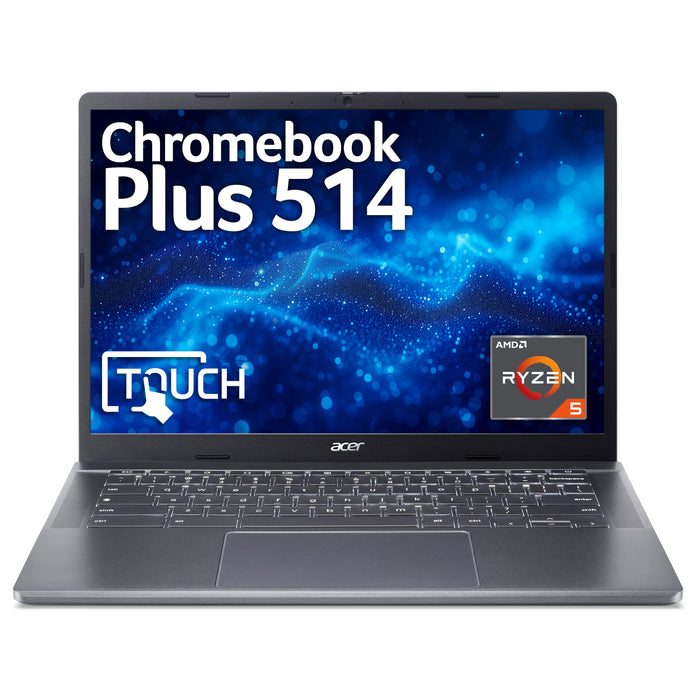 Acer Chromebook Plus 514 CBE574-1T 14" WUXGA IPS Touchscreen R5 8GB 256GB, AMD Ryzen™ 5, 2.8 GHz, 35.6 cm (14"), 1920 x 1200 pixels, 8 GB, 256 GB