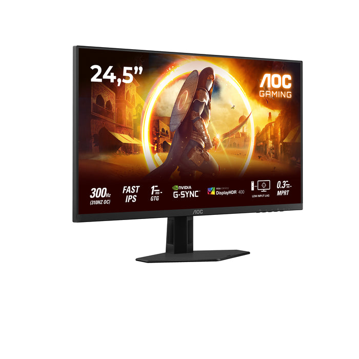 AOC G4 25G4SRE, 62.2 cm (24.5"), 1920 x 1080 pixels, Full HD, LED, 1 ms, Black, Red