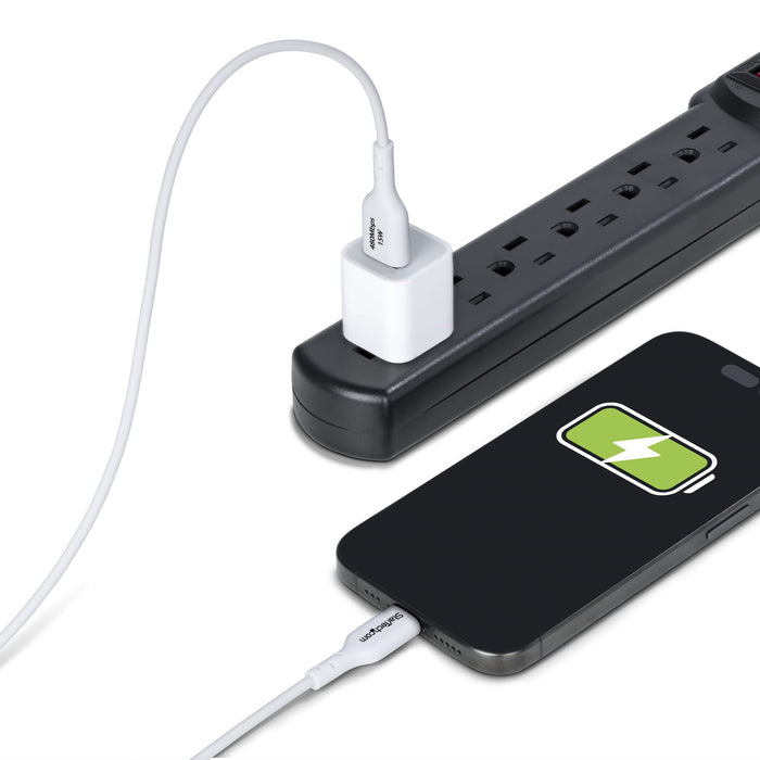 StarTech.com 3ft (1m) USB-A to USB-C Charging Cable, Charge & Sync, 3A, USB 2.0, TPE Jacket - White USB Charging Cord, 1 m, USB A, USB C, USB 2.0, 0.48 Gbit/s, White
