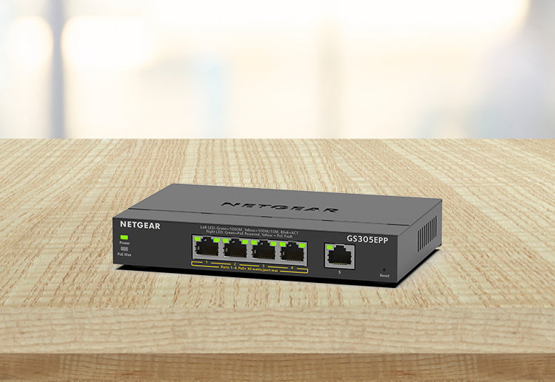 NETGEAR GS305EPP, Managed, L3, Gigabit Ethernet (10/100/1000), Power over Ethernet (PoE), Wall mountable