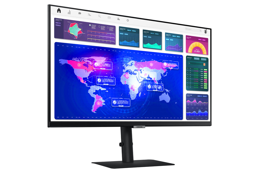 Samsung LS27A600UUUXXU, 68.6 cm (27"), 2560 x 1440 pixels, Quad HD, LCD, 5 ms, Black