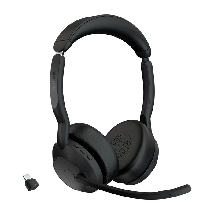Jabra Evolve2 55 - Link380c UC Stereo, Wireless, Office/Call center, 20 - 20000 Hz, 130 g, Headset
