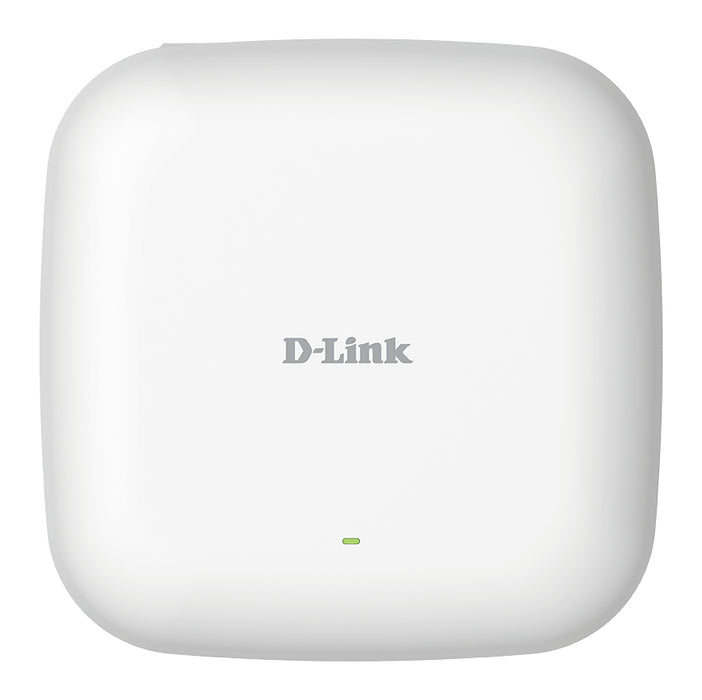 D-Link AX1800 Wi-Fi 6 Dual-Band PoE Access Point, 2.4 GHz, 5 GHz, 1800 Mbit/s, 64-bit WEP, 128-bit WEP, SSID, SSL/TLS, WPA, WPA2, WPA3, 10,100,1000 Mbit/s