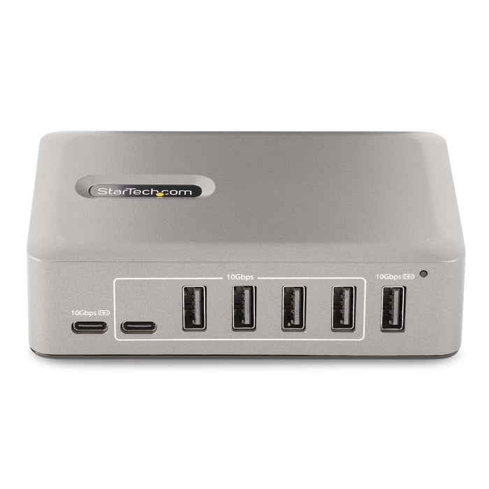 StarTech 10-Port USB-C Hub - 8x USB-A/2x USB-C - Self-Powered w/65W Power Supply - USB 3.1 10Gbps - Desktop/Laptop Hub w/USB-IF Certified 3ft Locking Cable, TAA