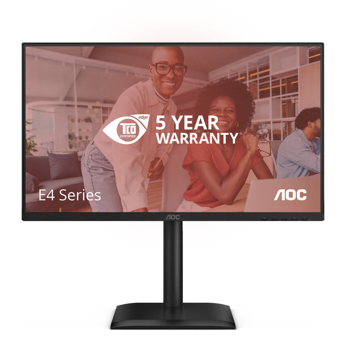 AOC E4 24E4CV, 60.5 cm (23.8"), 1920 x 1080 pixels, Full HD, LED, 4 ms, Black
